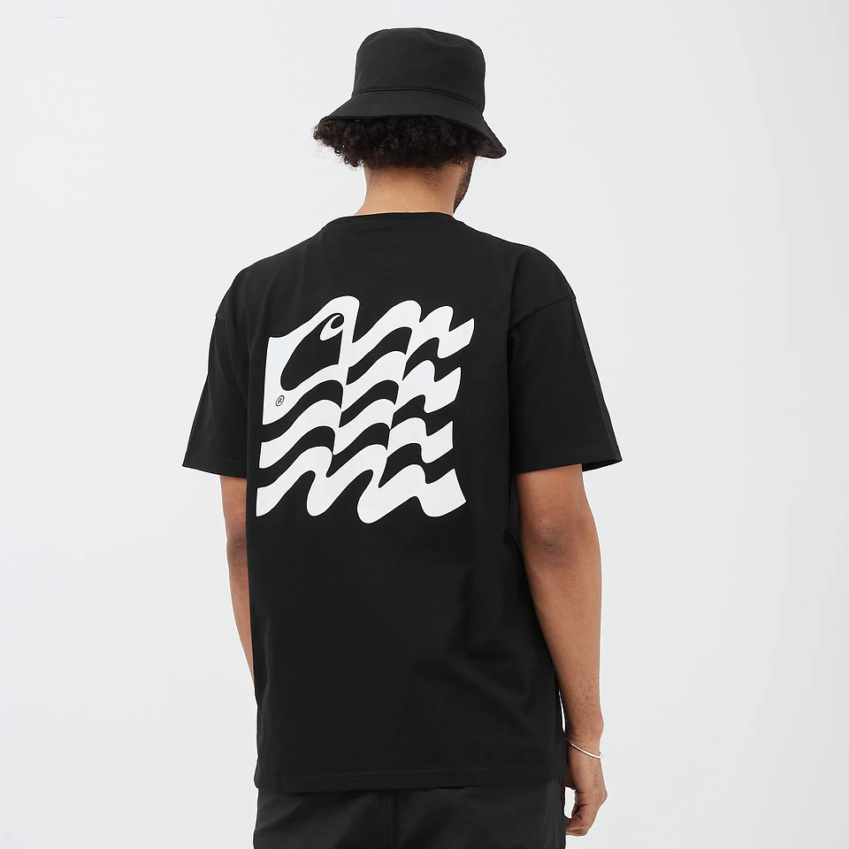 S/S Wavy State T-Shirt (Black) 4