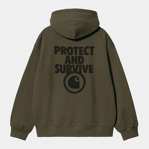PROTECT HOODED SWEATSHIRT (CYPRESS/BLACK) 