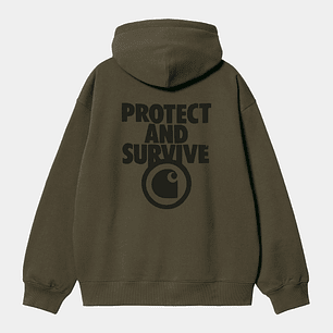 PROTECT HOODED SWEATSHIRT (CYPRESS/BLACK) 