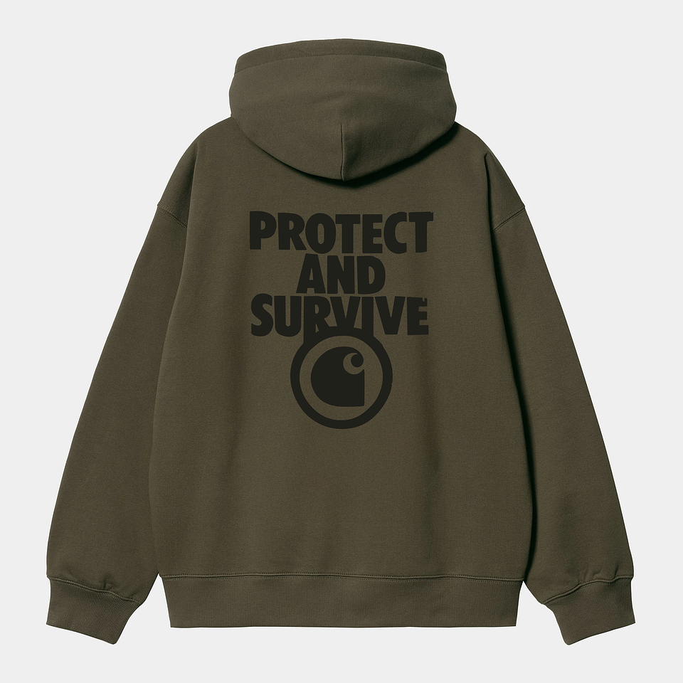 PROTECT HOODED SWEATSHIRT (CYPRESS/BLACK)  1