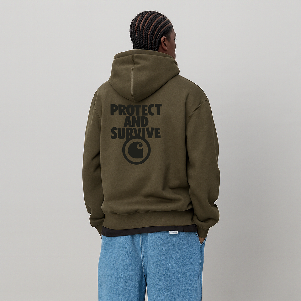 PROTECT HOODED SWEATSHIRT (CYPRESS/BLACK)  4