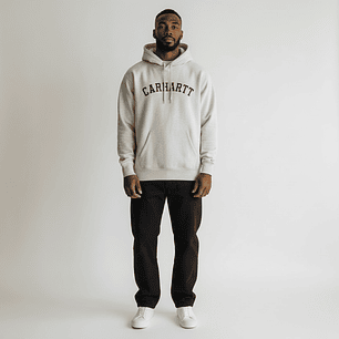 HOODED SWEATSHIRT UNIVERSITY (GREY HEATHER)