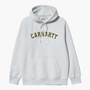 HOODED SWEATSHIRT UNIVERSITY (GREY HEATHER)