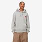 HOODED HEART PATCH SWEAT (GREY HEATHER) - Thumbnail 3
