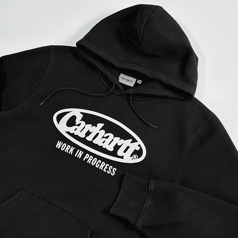 HOODED OVAL SWEAT (BLACK)