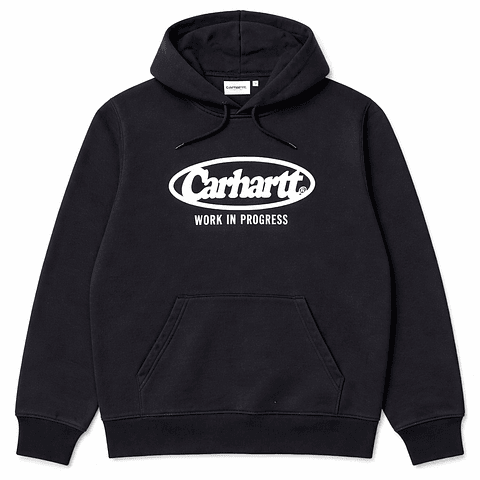 HOODED OVAL SWEAT (BLACK)