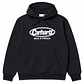 HOODED OVAL SWEAT (BLACK) - Thumbnail 1