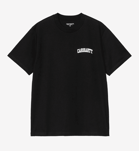 S/S UNIVERSITY SCRIPT T-SHIRT (BLACK)
