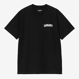 S/S UNIVERSITY SCRIPT T-SHIRT (BLACK)
