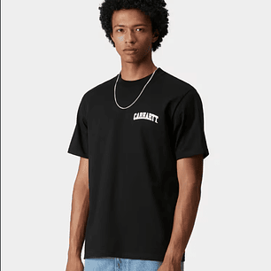 S/S UNIVERSITY SCRIPT T-SHIRT (BLACK)