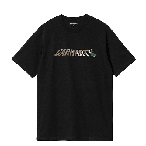 S/S DANDELION SCRIPT T-SHIRT (BLACK)