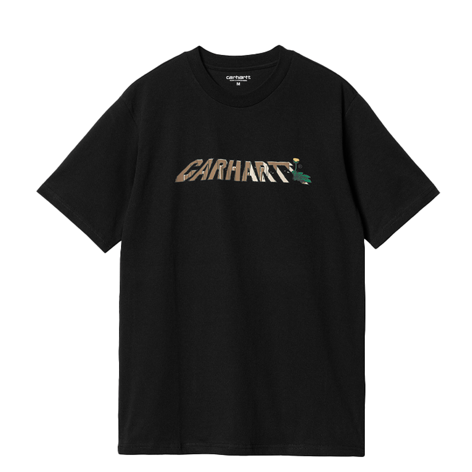 S/S DANDELION SCRIPT T-SHIRT (BLACK) 1