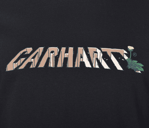 S/S DANDELION SCRIPT T-SHIRT (BLACK)