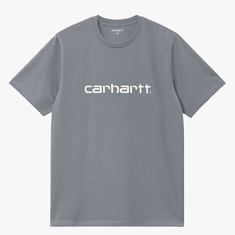 S/S SCRIPT T-SHIRT (MISTY GREY) 