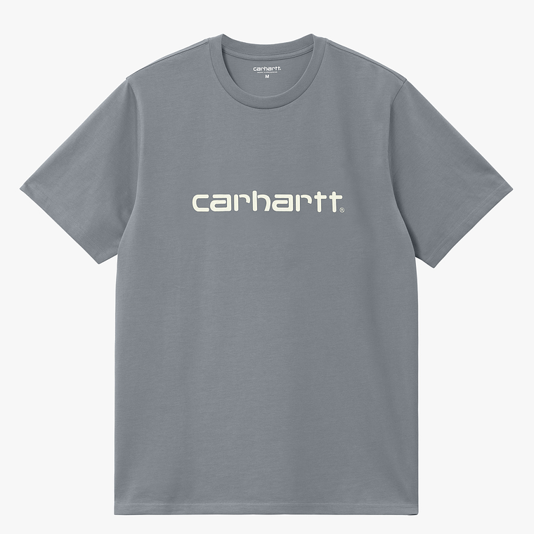 S/S SCRIPT T-SHIRT (MISTY GREY)  1