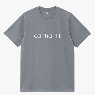 S/S SCRIPT T-SHIRT (MISTY GREY) 