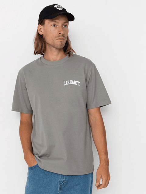 S/S UNIVERSITY SCRIPT T-SHIRT (GREY)