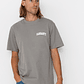 S/S UNIVERSITY SCRIPT T-SHIRT (GREY) - Thumbnail 2