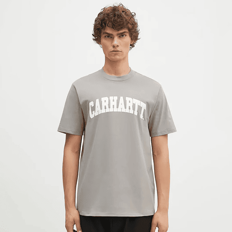 S/S UNIVERSITY SCRIPT T-SHIRT (GREY)