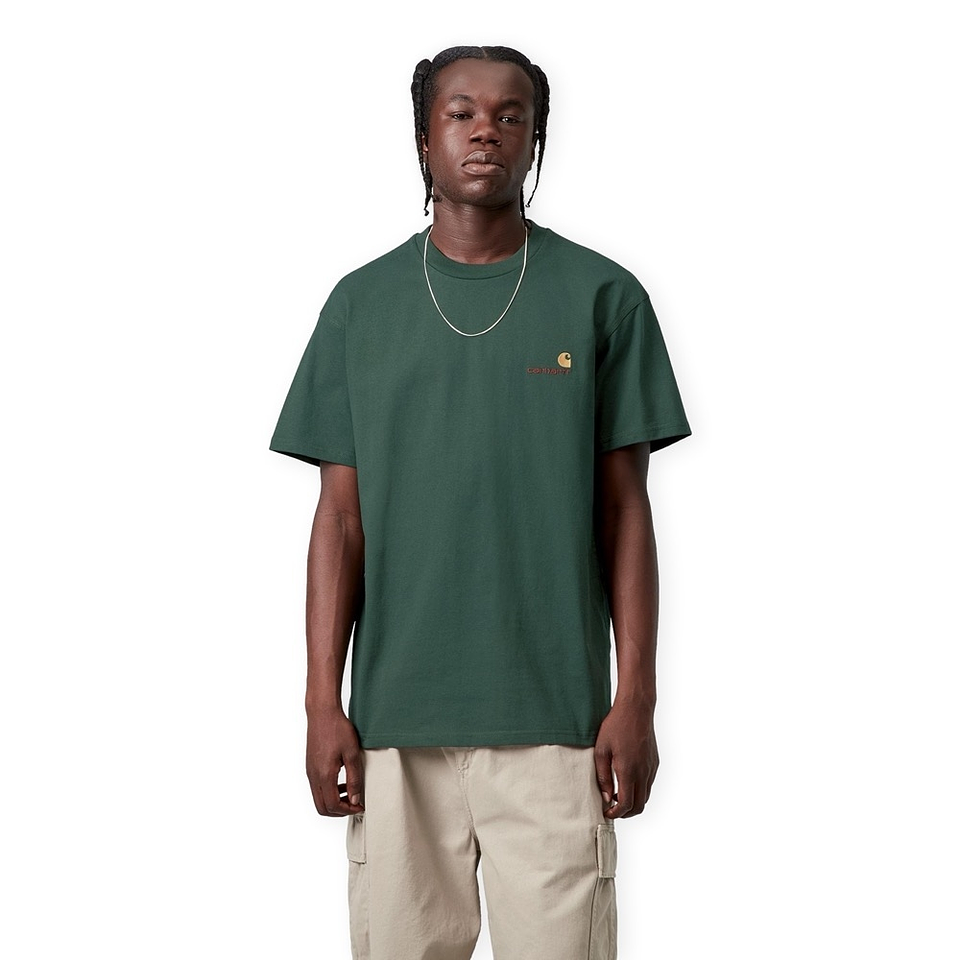 S/S AMERICAN SCRIPT T-SHIRT (Kale Green) 2