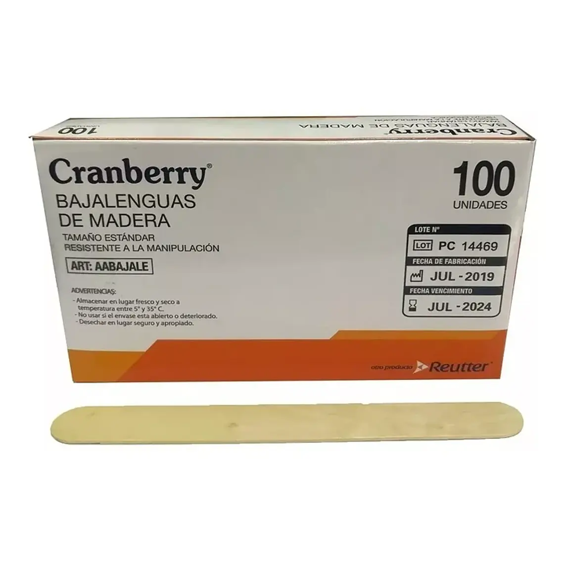 Bajalenguas de madera 100 unidades 1