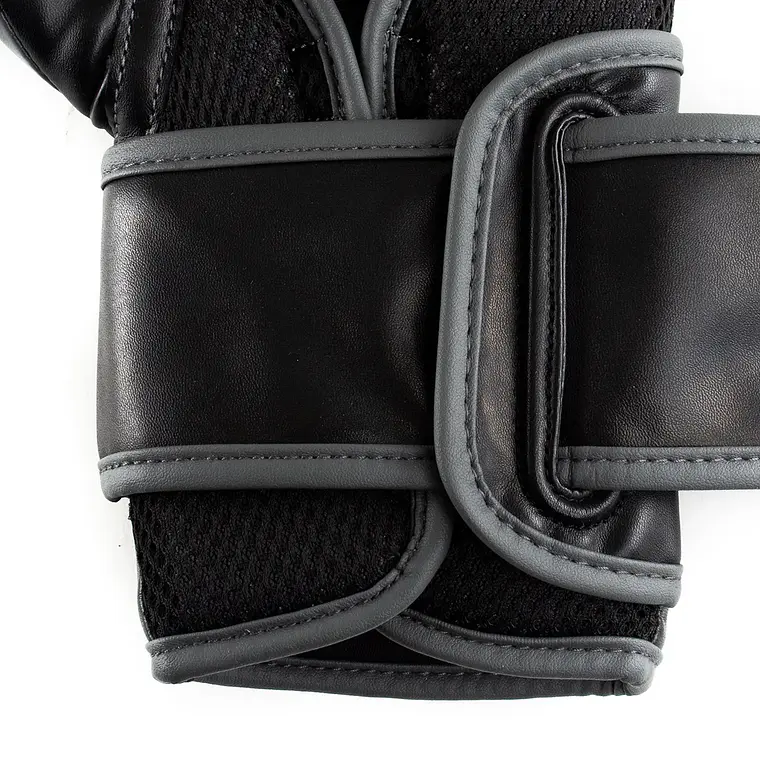 Guantes de Boxeo Everlast Powerlock Negro Gris 2