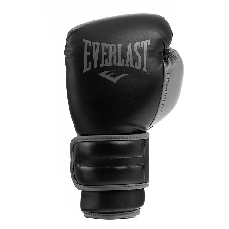 Guantes de Boxeo Everlast Powerlock Negro Gris 1
