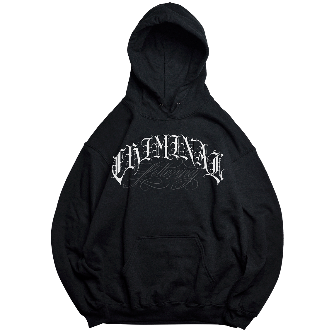 Hoodie OV Black Criminal Lettering 1