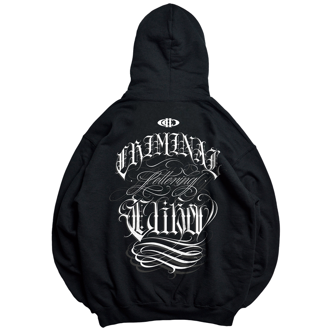 Hoodie Black Criminal Lettering 2