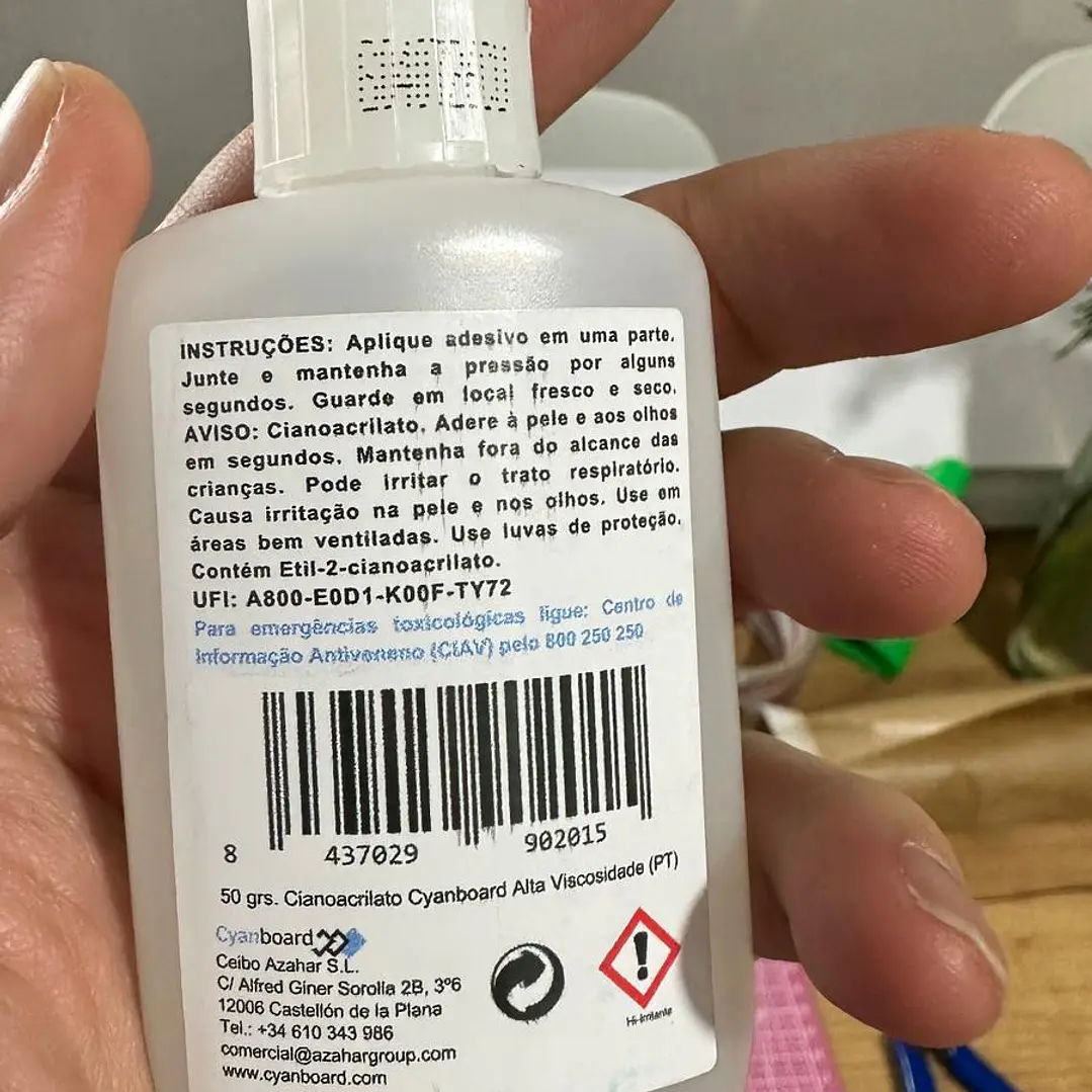 Kit: cianoacrilato alta viscosidade 50 g + ativador 200 ml 2