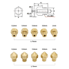 Boquilla o Nozzle de 0.2/0.3/0.4/0.6/0.8/1.0/1.2 mm Creality