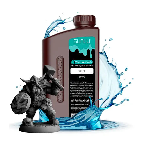 Resina lavable en agua SUNLU para impresión 3D 1 Litro