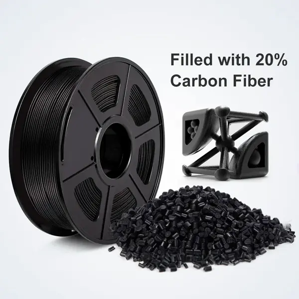 Filamento PLA Carbon Fiber Black Sunlu 1kg 1.75mm