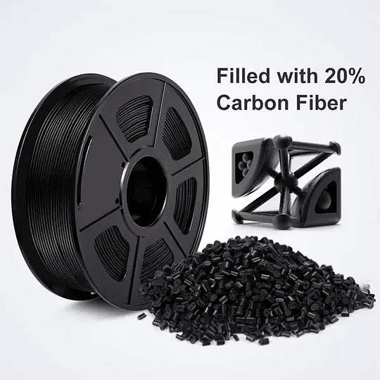 Filamento PLA Sunlu Carbonfiber Black 1kg 1.75mm