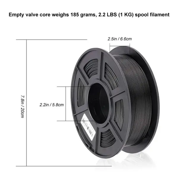 Filamento PLA Carbon Fiber Black Sunlu 1kg 1.75mm