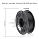 Filamento PLA Carbon Fiber Black Sunlu 1kg 1.75mm