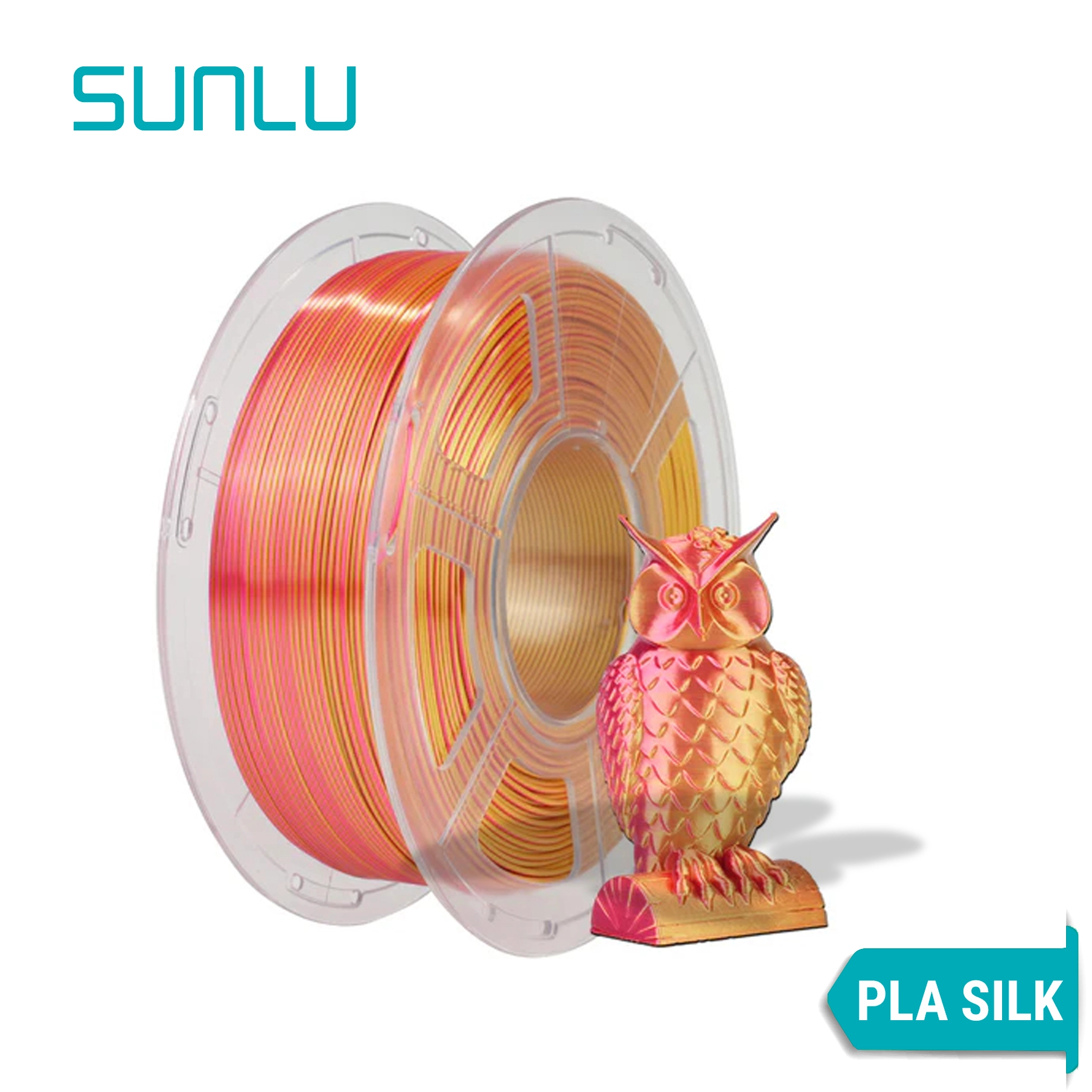 Filamento PLA+ Silk Dual-Color, Tri-Color Sunlu 1Kg 1,75 MM