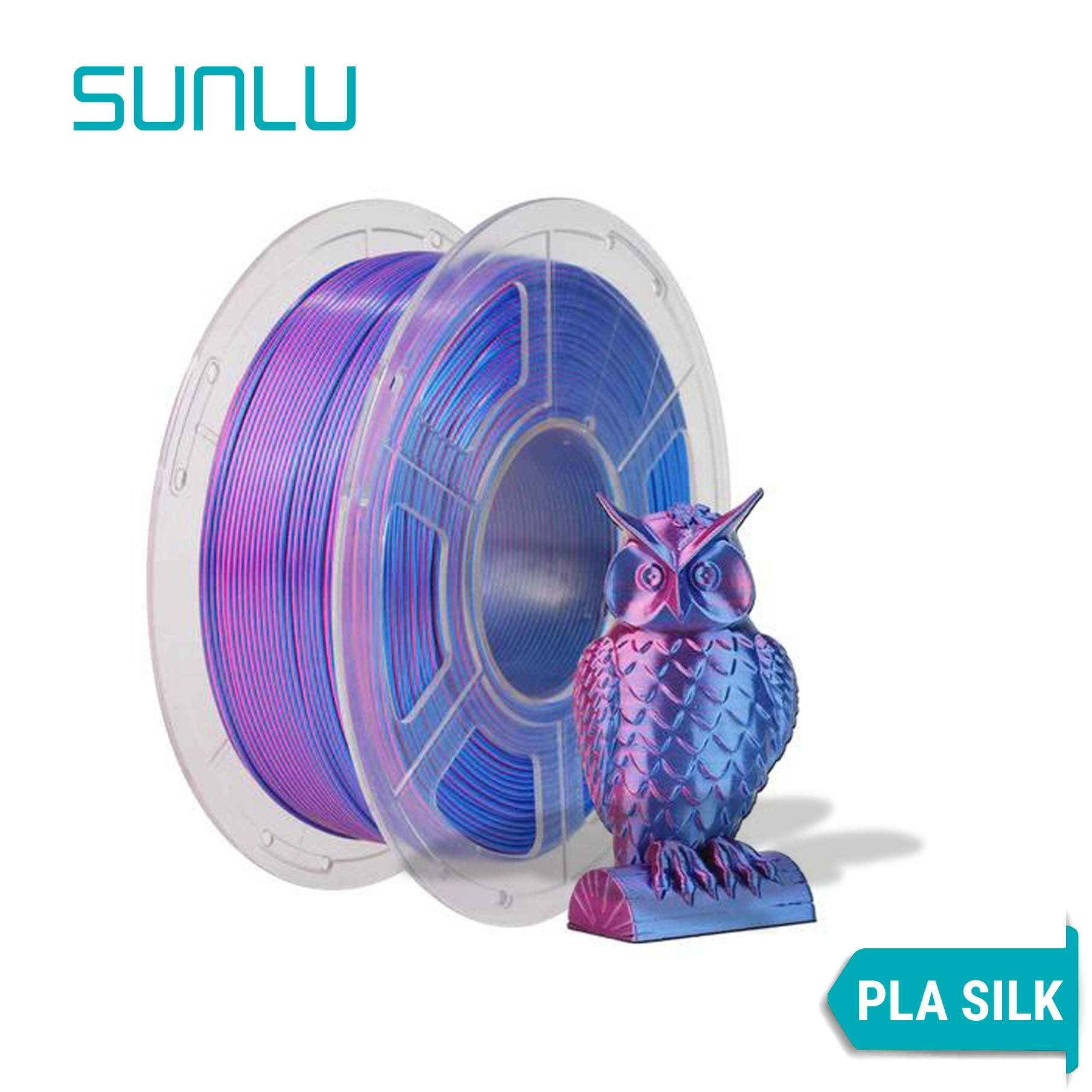 Filamento PLA+ Silk Dual-Color, Tri-Color Sunlu 1Kg 1,75 MM