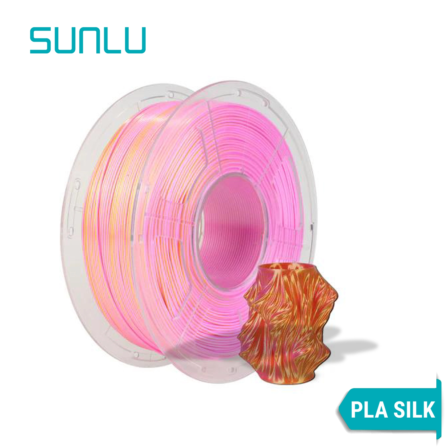 Filamento PLA+ Silk Dual-Color, Tri-Color Sunlu 1Kg 1,75 MM