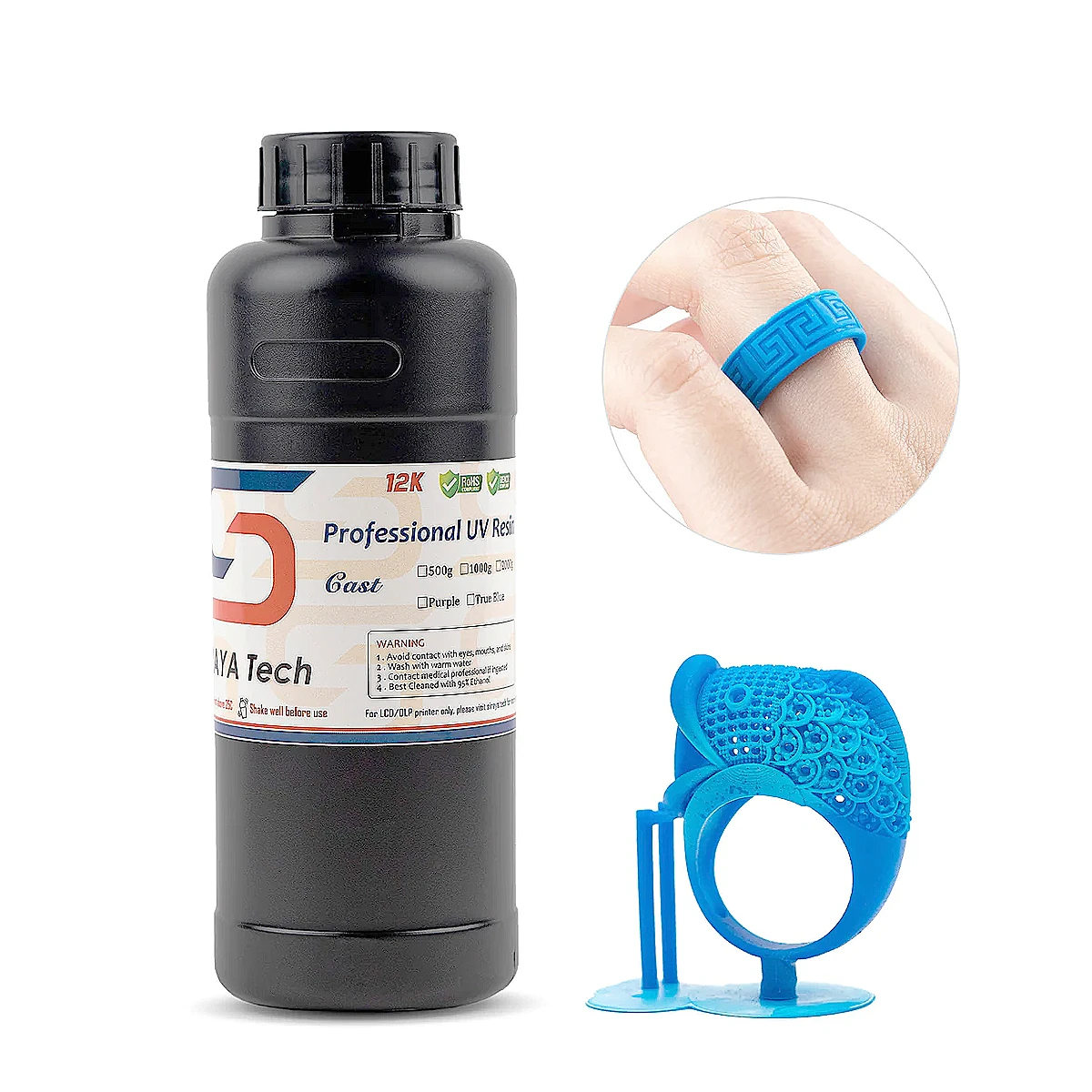 Resina Casteable Siraya True Blue para impresión 3D 1L