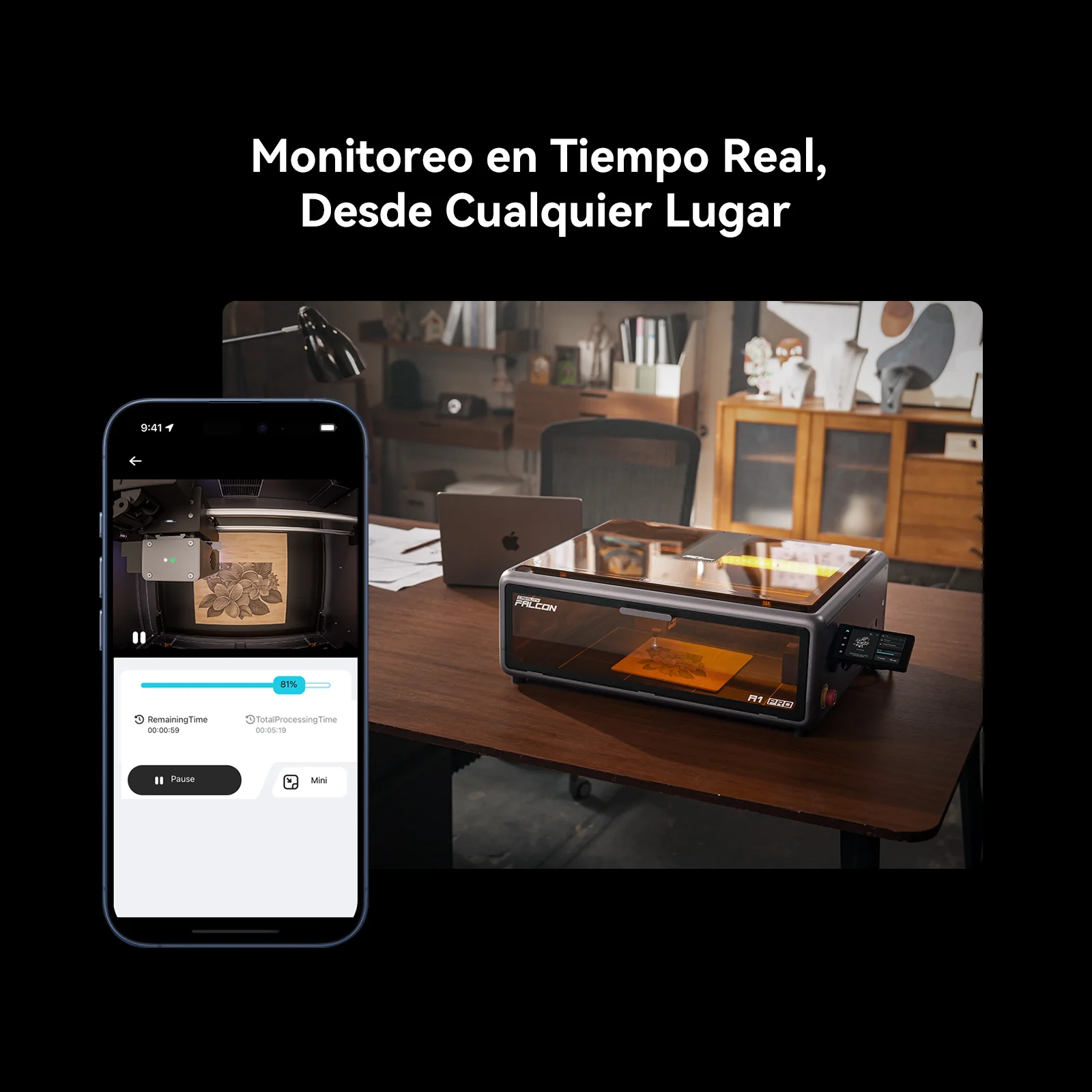 Creality Falcon A1 Pro corte y grabado laser