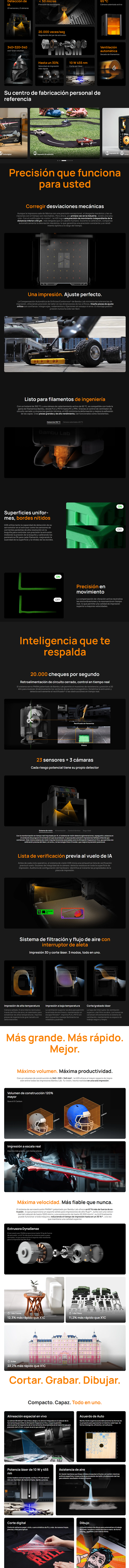 Impresora 3D Bambu lab H2S combo laser