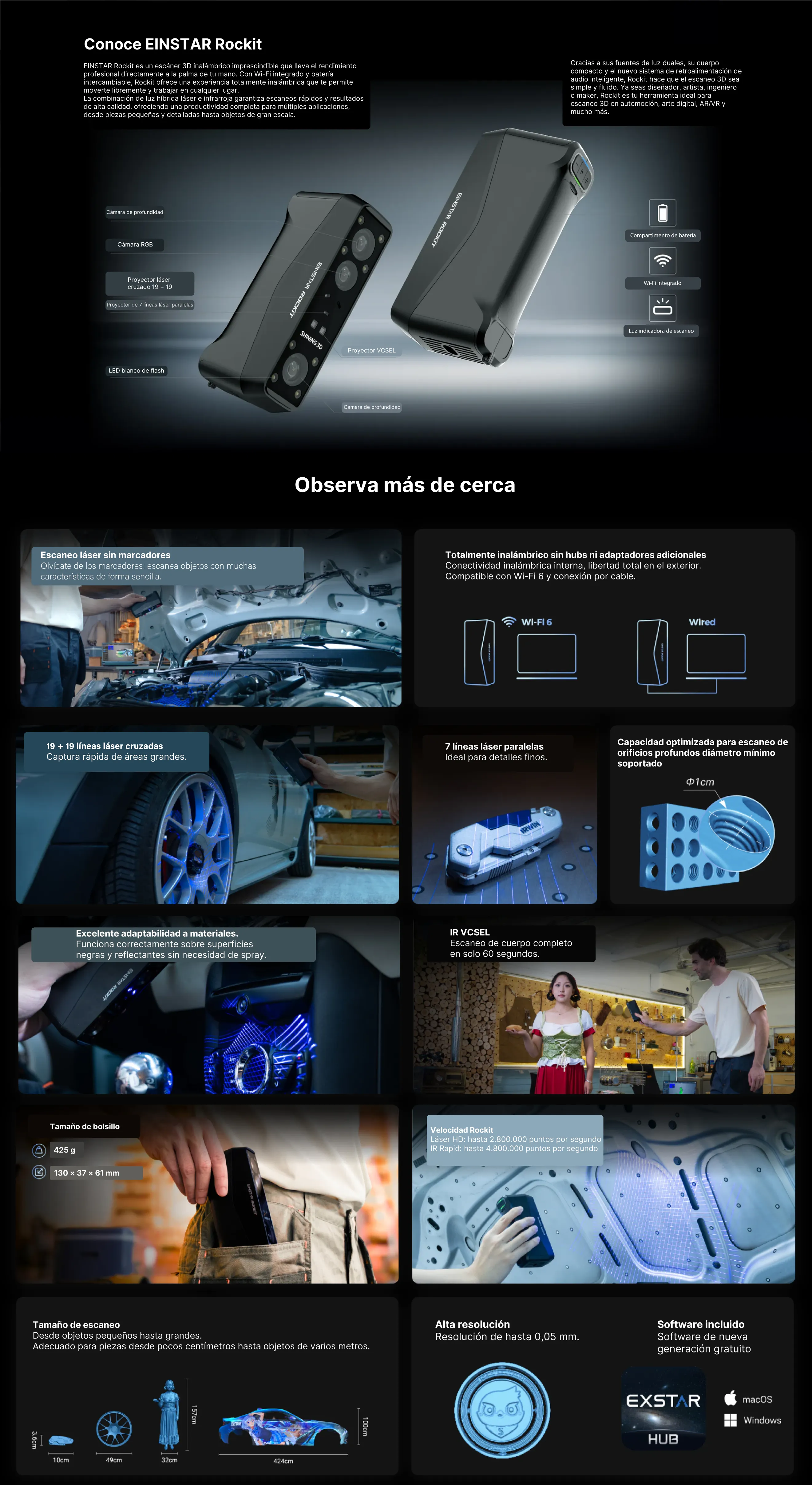 Escáner 3D Shining3D EINSTAR ROCKIT