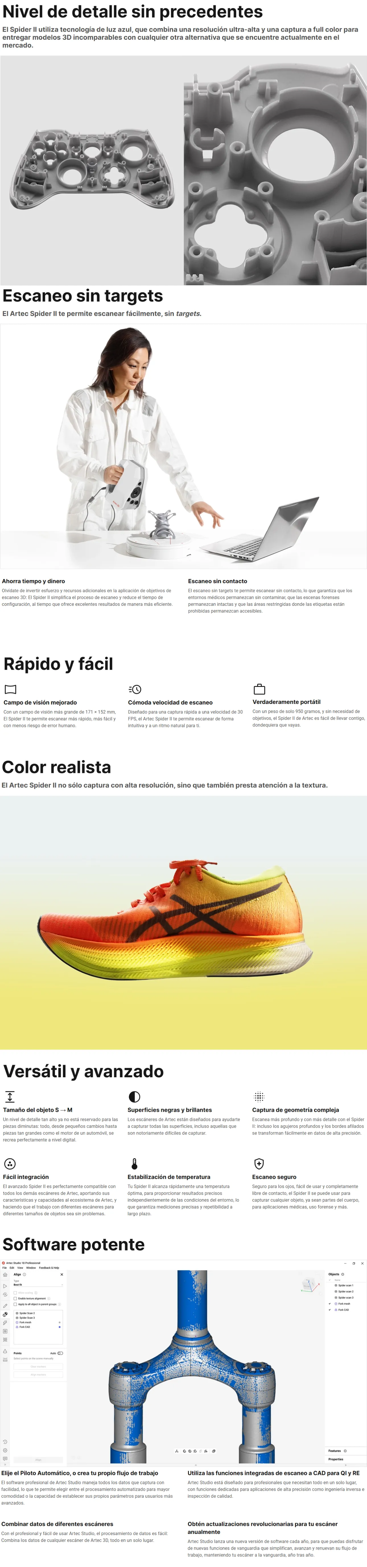 Escáner 3D ARTEC3D SPIDER II