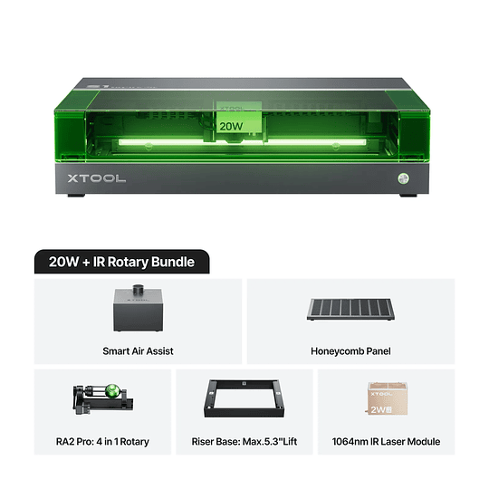 xTool S1 + IR Kit corte y grabado laser