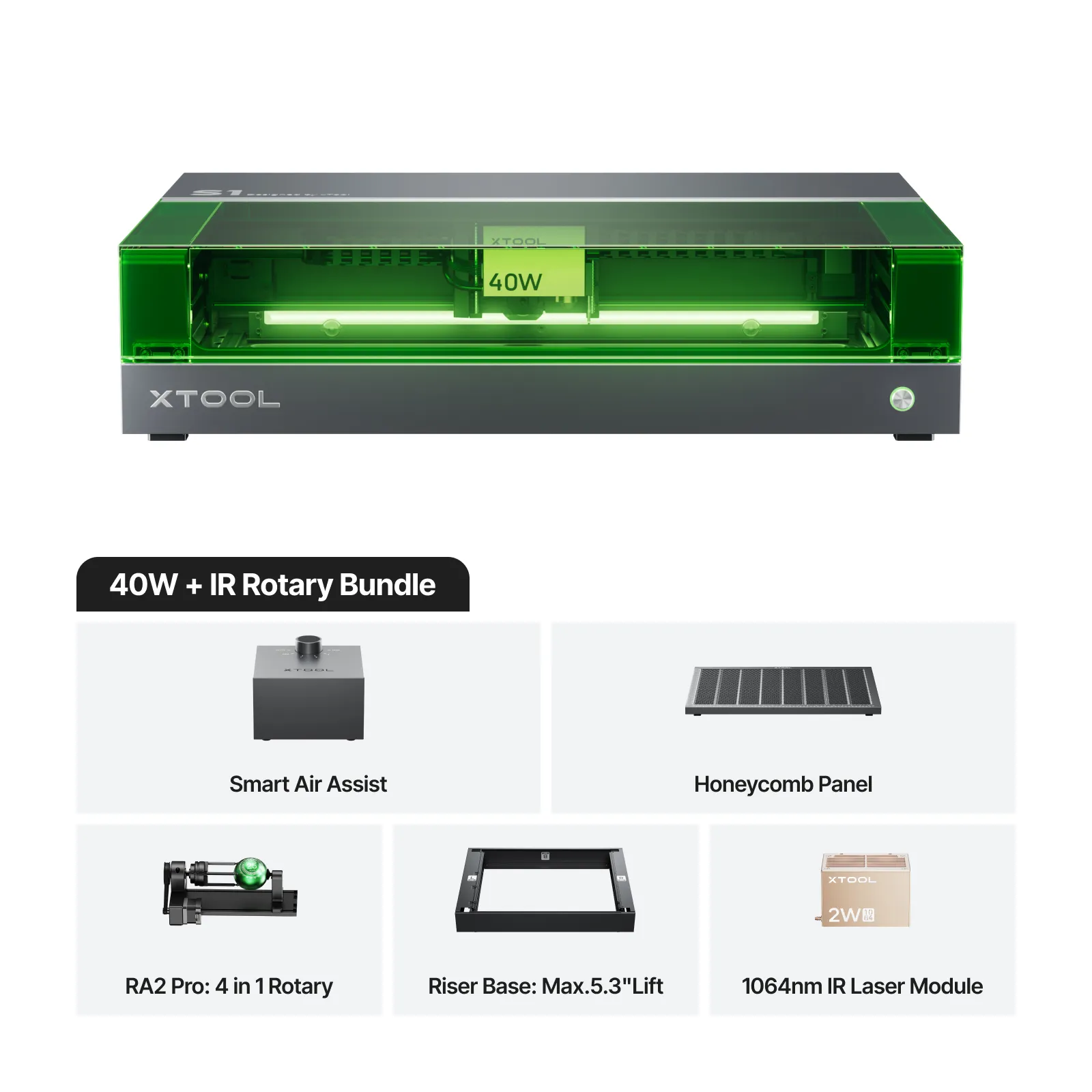 xTool S1 + IR Kit corte y grabado laser