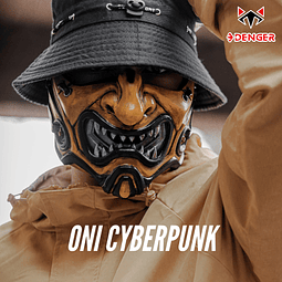 Máscara 3D Oni Cyberpunk 