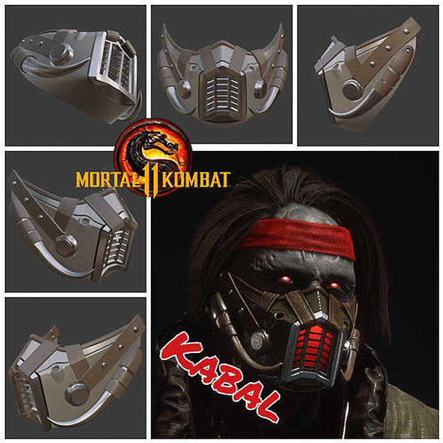 Máscara 3D Kabal MK11