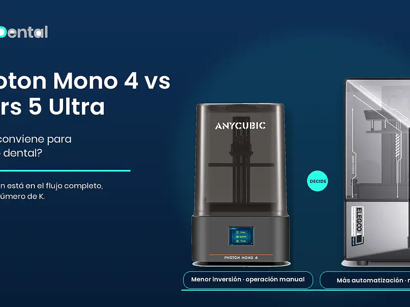 Anycubic Photon Mono 4 vs Elegoo Mars 5 Ultra: ¿cuál conviene para impresión 3D dental?