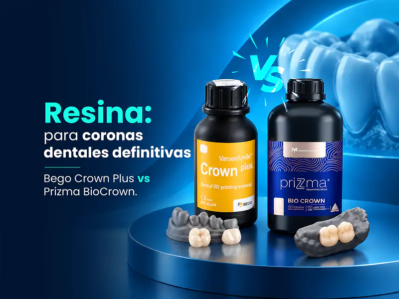 Resina para coronas dentales definitivas: Bego Crown Plus vs Prizma BioCrown